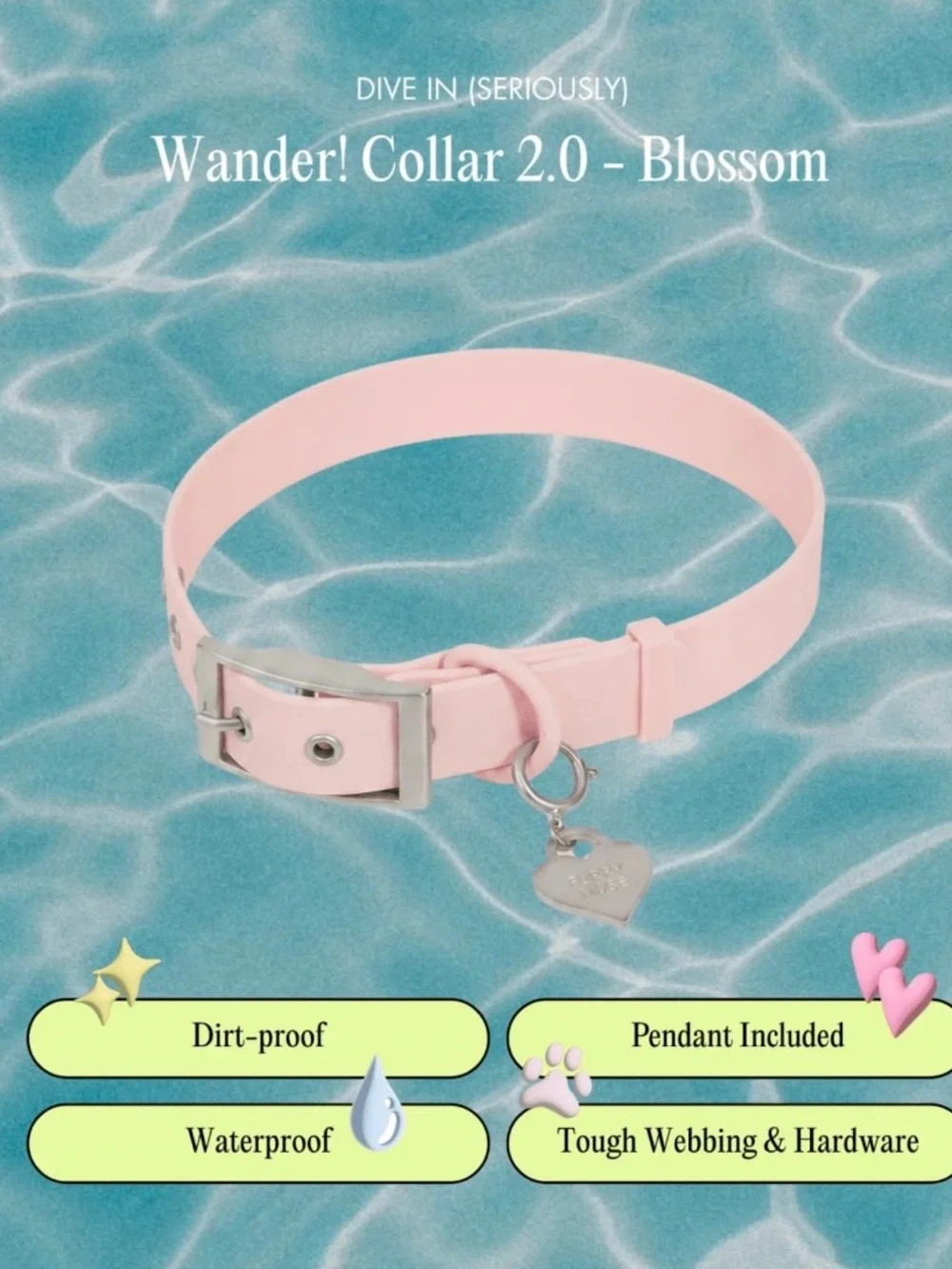 FURRY MUSE Wander! Collar 2.0 - Blossom